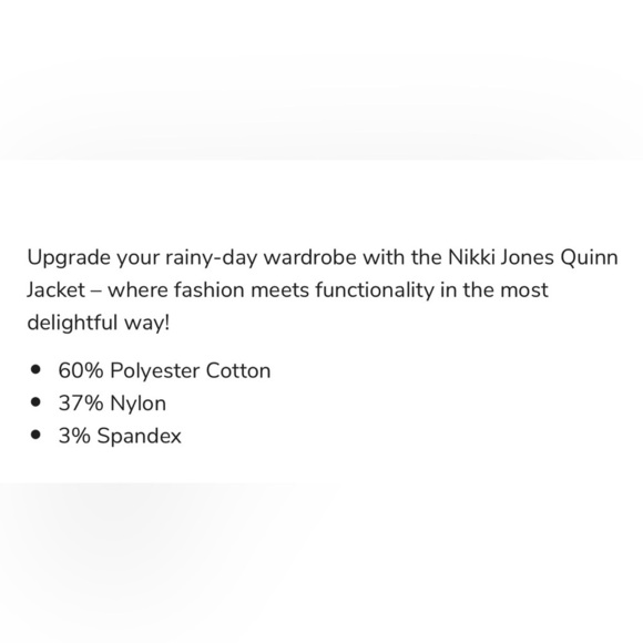 NWOT Nikki Jones Quinn Rain Jacket in Sky Blue , size Large - Picture 11 of 14